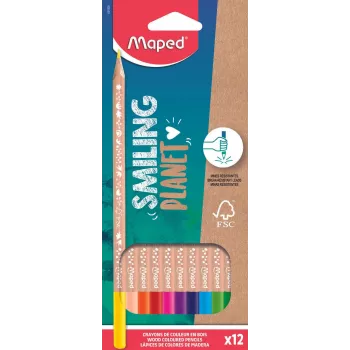 MAPED 12 Buntstifte, farbig sortiert