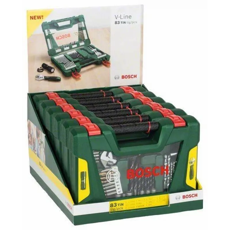 Bosch V-Line 83-teiliges TiN-Bohrer- und Schraubendreher-Bitset (2607017309)