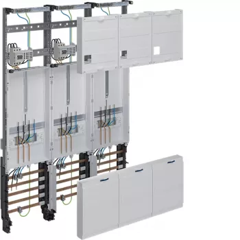 Hager univers Z Komplettes Zählerfeld 3-Phasen 3-Feld 1050mm NRW SH MV (ZL33X4T)