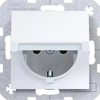 Hager WAS1110WG Schutzkontakt-Steckdose Lichtweiß Glänzend