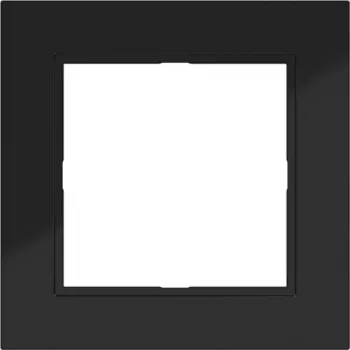 Hager WAD6100BG 1-Gang Abdeckrahmen Night Black Glossy A.1 Serie