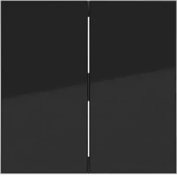 HAGER WAW2000BG Wippschalter-Abdeckung 2-fach Nacht Schwarz Glänzend