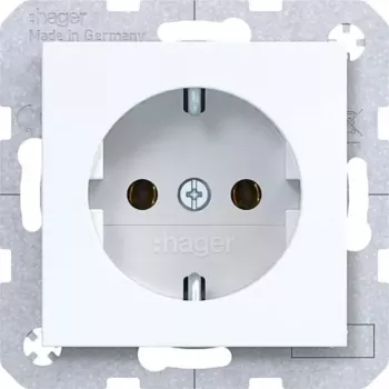 Hager WAS1100WG Steckdose Axess/Cuby Lichtweiß Glänzend