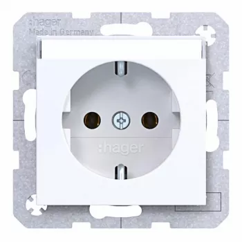 Hager WAS1101WG Steckdose Ax/Cx Lichtweiß Glänzend