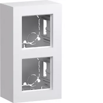 Hager WAD8210WG Aufputz-Gehäuse 2-fach Hochversion A.8 Lichtweiß