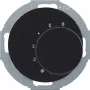 Hager WLN5026BG Temperaturregler mit Wechselkontakt und Serienschalter R.classic Schwarz