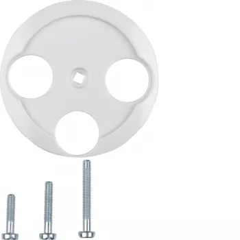 Hager Zentralstück WTF4593PW für Antennendose 3-Loch 1930/Glass Polarweiß
