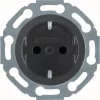 Hager Witty WTS1200BG Schuko Steckdose Schwarz Glänzend