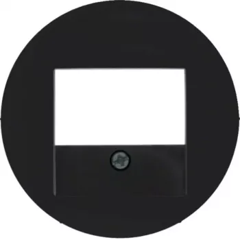 Hager WLF4000BG Zentralplatte mit TAE-Ausschnitt, R.Classic, Schwarz