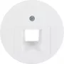Hager WLF1007WG Zentralplatte für UAE-Steckdose, Polarweiß, glänzend, System r.Classic