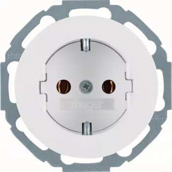 Hager WLS1100WG SCHUKO Steckdose R.Classic Polarweiß Glänzend