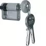 Hager WDA7172 Profil-Halbzylinder Zubehör, 30/10 mm, vernickeltes Messing, 2 Schlüssel