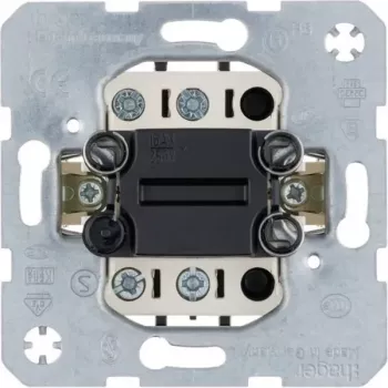 Hager WDE303212 2-poliger Wippschalter-Einsatz, Unterputz, 16 AX, 250 V AC