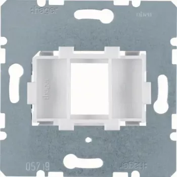 Hager WDF4612W Modular Jack Trägerplatte 1-Port Weiß