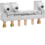 Hager HZC708 3-polige Stiftsammelschiene 63-80A 10mm² 12 Module 210mm Grau