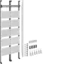 Hager UF521NW universZ Multimedia Complete Field 2-Feld 1350mm mit 12x RJ45 Patch-Modulen