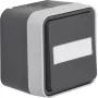 Hager WNC006 Wechselschalter Aufputz IP55 Grau mit Beschriftungsfeld W.1