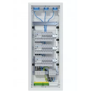 Hager Volta VU60BV1 Unterputz-Verteiler 5x12PLE 3x RCD-Kreise 60 Module IP31 Weiß