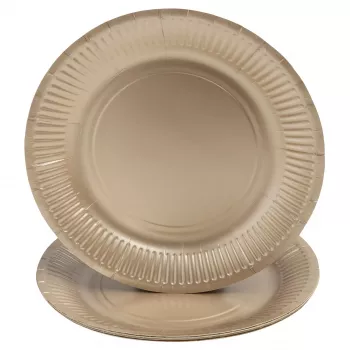 PROnappe 10 Pappteller, rund, Ø 23 cm, Gold