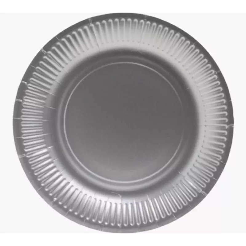 PROnappe Pappteller Ø 23 cm, silber (10 Stück)