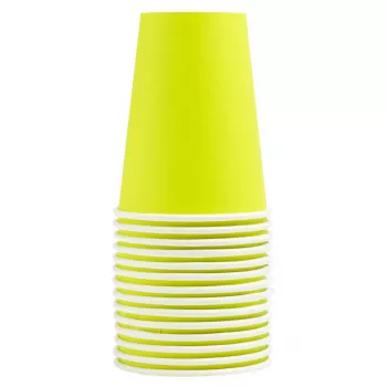 PROnappe 15 Pappbecher 200 ml, Kiwi Green (89113I)