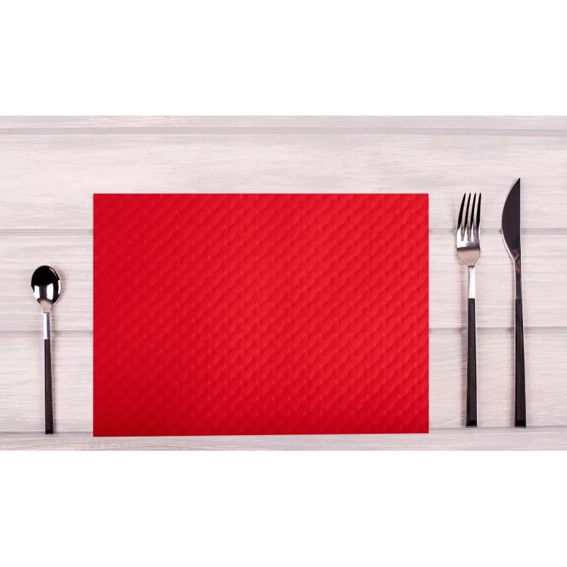 PROnappe Einweg-Tischset 400 x 300 mm Rot geprägt leicht satiniertes Papier 52 g/m²
