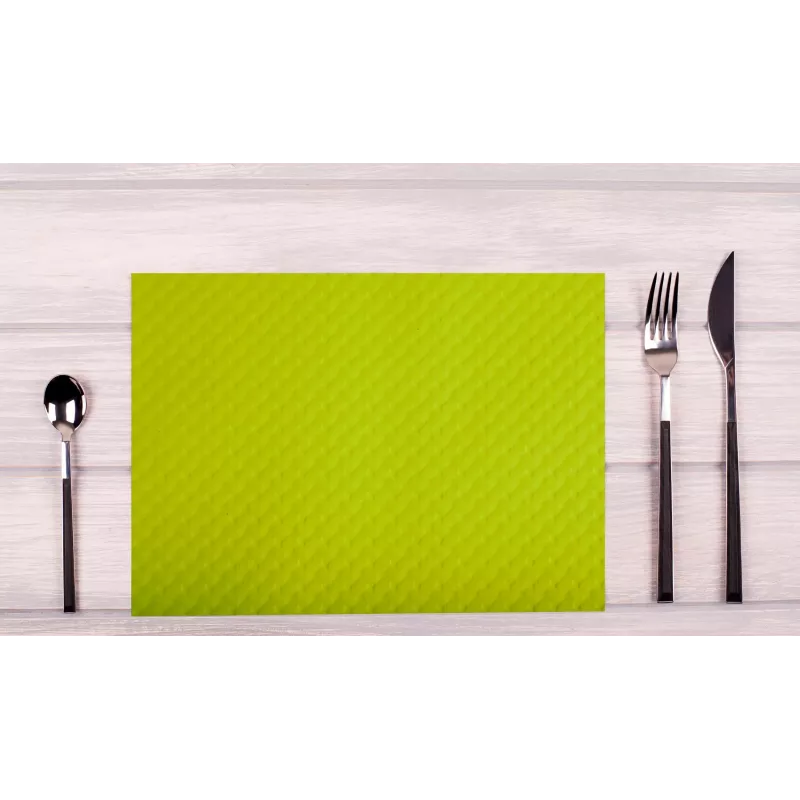 PROnappe Einweg-Tischset 400 x 300 mm Kiwi-Grün geprägt leicht satiniertes Papier