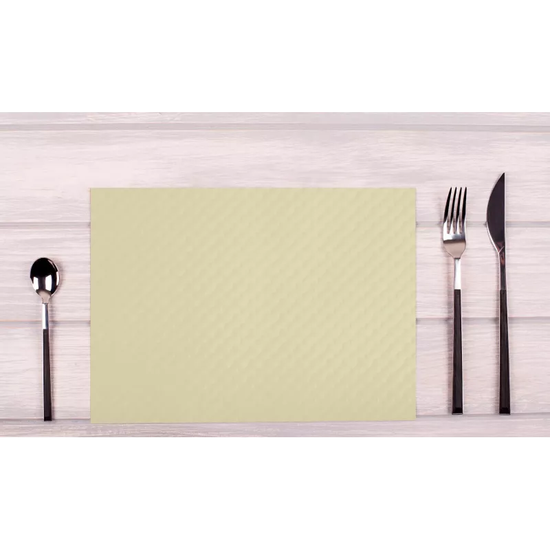 PROnappe Einweg-Tischset 400 x 300 mm Elfenbein geprägt leicht satiniertes Papier