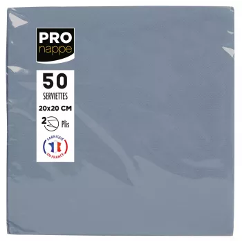 PROnappe Servietten Grau 2-lagig 20,0 x 20,0 cm 50 Stück