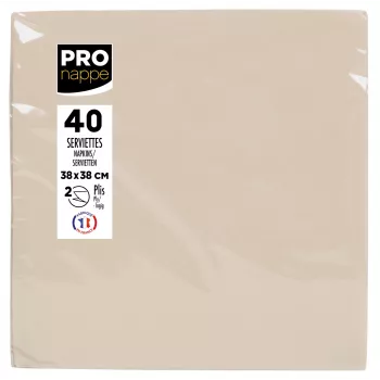 PROnappe Servietten Creme 2-lagig 19,0 x 19,0 cm 40 Stk.