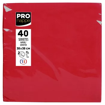 PROnappe rote Papierservietten 2-lagig 19 x 19 cm 40er-Pack