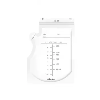 Beaba Vorratsbeutel für Lebensmittel, 50er-Pack, 250 ml, Transparent 911738