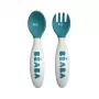 Beaba Baby-Besteckset (Löffel und Gabel), Blau
