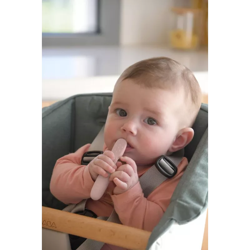 Beaba Set of 2 Silicone First Spoons & Teethers Cotton Candy/Sorbet