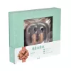 Beaba First Meals 3-in-1 Geschenkset (Teller, Besteckset, Lätzchen) Savannah Bloom