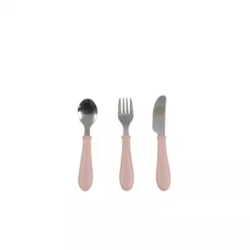 Beaba Besteck-Set aus Edelstahl 12m+ Cotton Candy