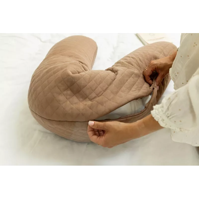 Beaba Big Flopsy Still- und Schwangerschaftskissen Fleur de Coton Cacao