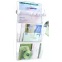 CEP Office Solution Wand-Prospekthalter Transparent DIN A4 3 Fächer