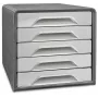 CEP Office Solution Smoove Schubladenbox Hellgrau mit 5 Schubladen 1071116361