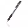 Pentel Hybrid Gel Grip Retractable Gel Pen - Black Ink - 0,7 mm - Medium - Transparent Barrel - Metal Tip