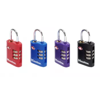 Master Lock 2er-Pack TSA-Zahlenvorhängeschloss, verschiedene Farben