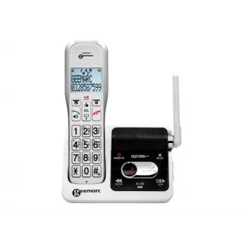 Geemarc AmpliDECT 595 ULE Schnurlostelefon mit Anrufbeantworter, Weiß