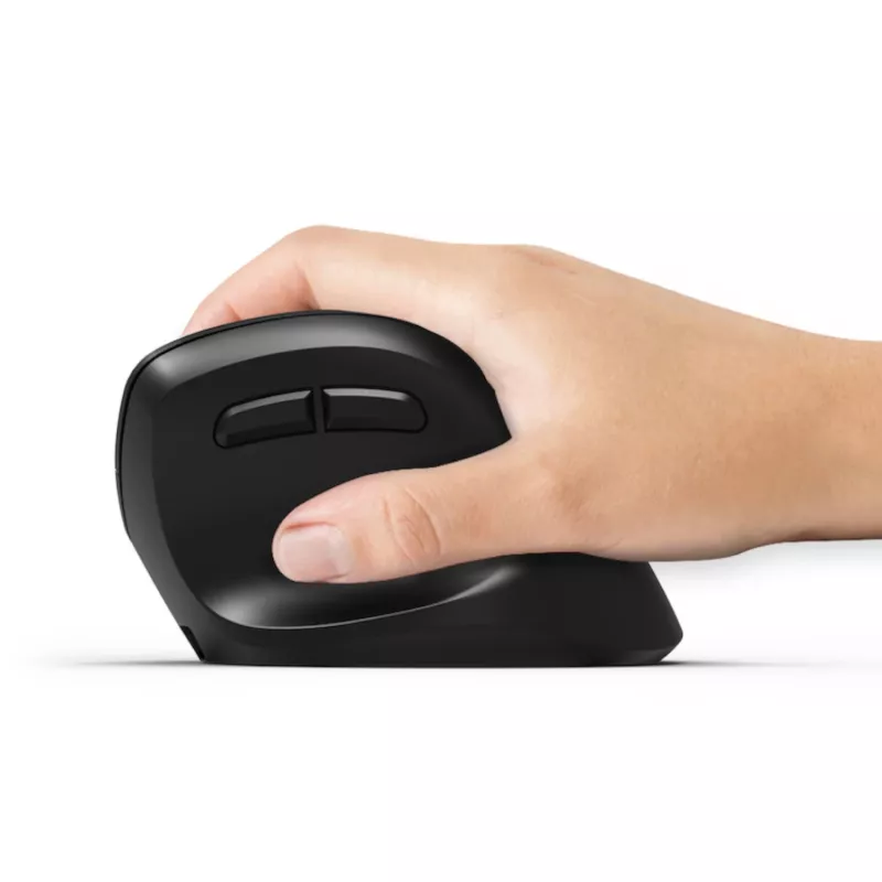 PORT Designs PORT Connect Professional ERGO SHAPE Wireless Rechargeable Mouse - Right-Handed - Optical - 5 Buttons - 2,4 GHz, Bluetooth - USB Receiver