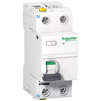 Schneider Electric A9Z21240 Acti9 iID Fehlerstrom-Schutzschalter (RCCB) 2P 40A 30mA Typ A 220-240V AC IP20 Weiß
