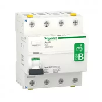 Schneider Electric A9Z51440 Fehlerstrom-Schutzeinrichtung 4P 40A Typ B-EV für Ladestationen für Elektrofahrzeuge