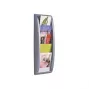 PAPERFLOW Wandmontierter Prospekthalter A5 5 Fächer Aluminium