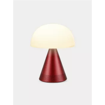 Lexon Mina Audio L LED-Lampe mit Bluetooth-Lautsprecher Dunkelrot LH76DR