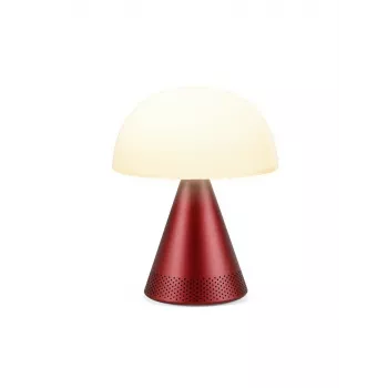 Lexon Mina Audio L LED-Lampe mit Bluetooth-Lautsprecher Dunkelrot LH76DR