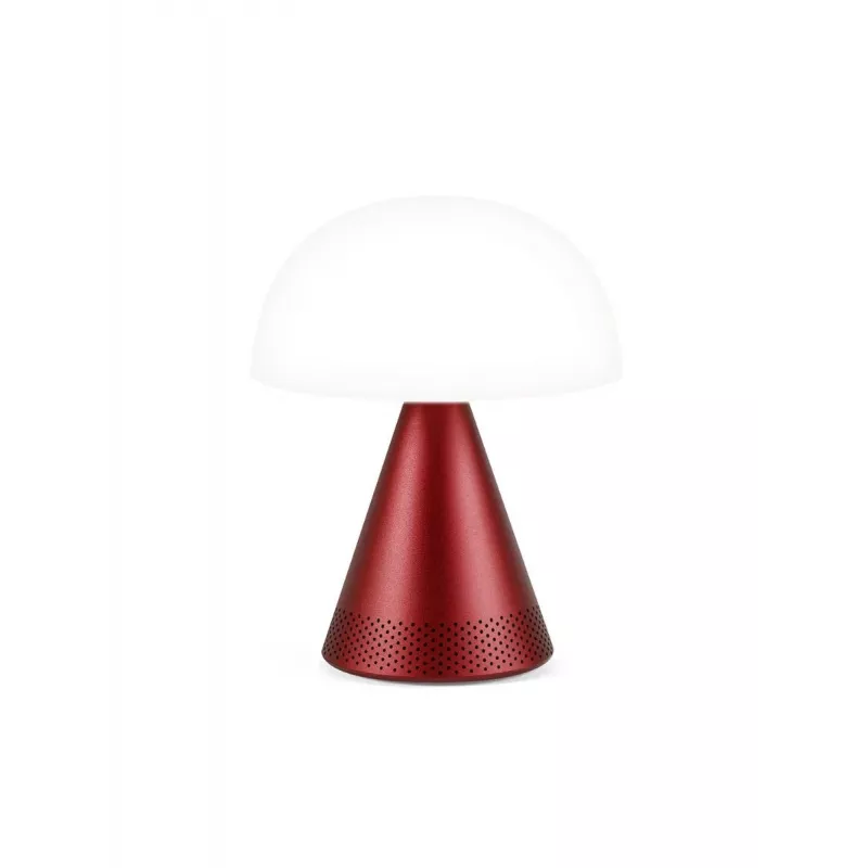Lexon Mina Audio L LED-Lampe mit Bluetooth-Lautsprecher Dunkelrot LH76DR