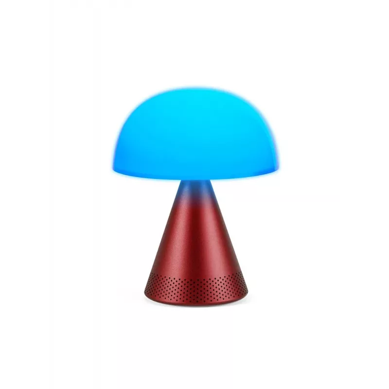 Lexon Mina Audio L LED-Lampe mit Bluetooth-Lautsprecher Dunkelrot LH76DR